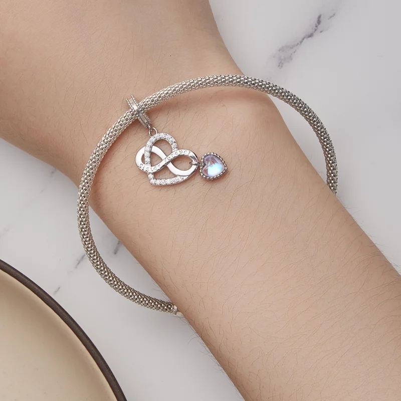 (afbeelding voor) Pandora stijl Zus Hart Hanger Bedel - BSC860 - Bekijken 5