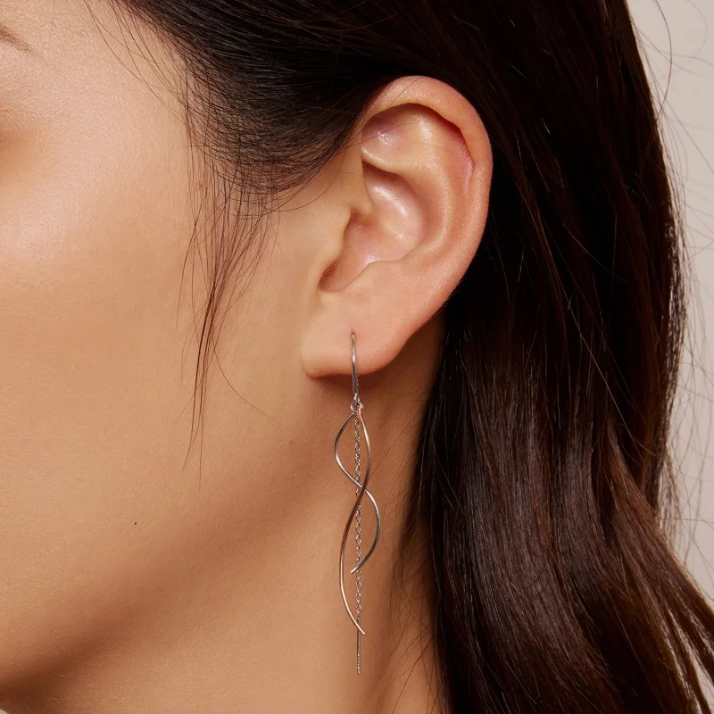 (afbeelding voor) Pandora Style Kwast Hanger Oorbellen - SCE1600 - Bekijken 5