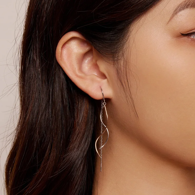 (afbeelding voor) Pandora Style Kwast Hanger Oorbellen - SCE1600 - Bekijken 6