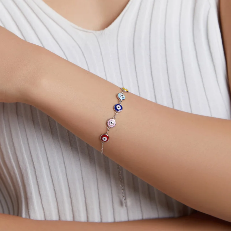 (afbeelding voor) Pandora Style Beschermoog Armband - SCB218 - Bekijken 5