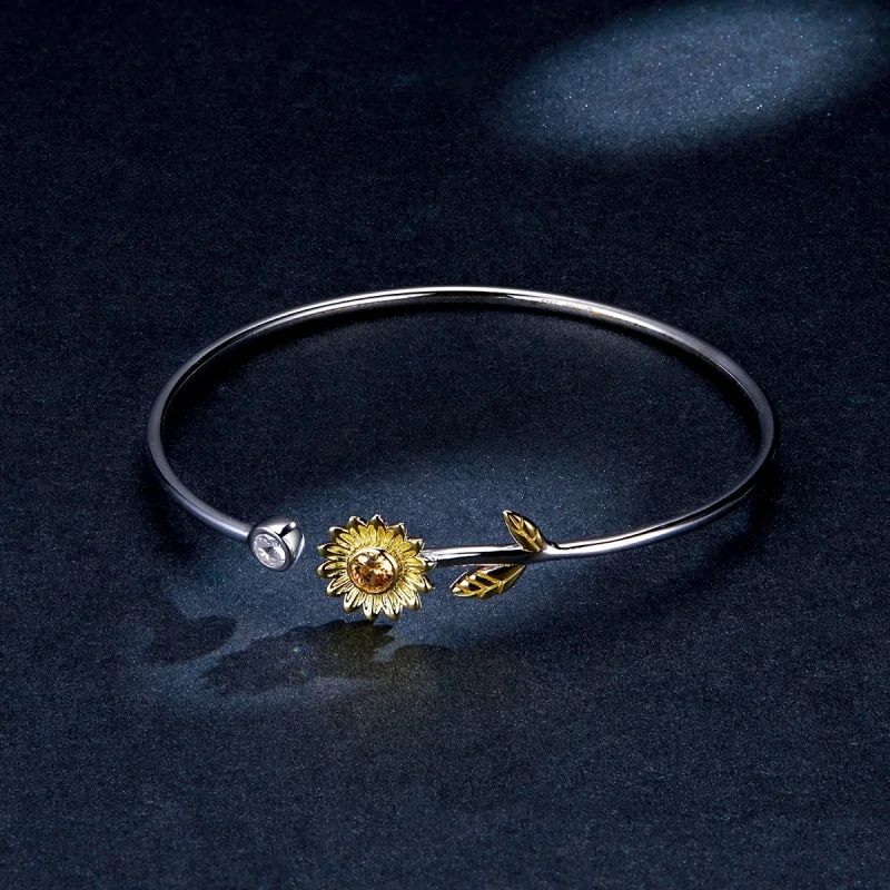 (afbeelding voor) Pandora Style Bicolor verse madeliefjes Open Bangle - BSB045 - Bekijken 5