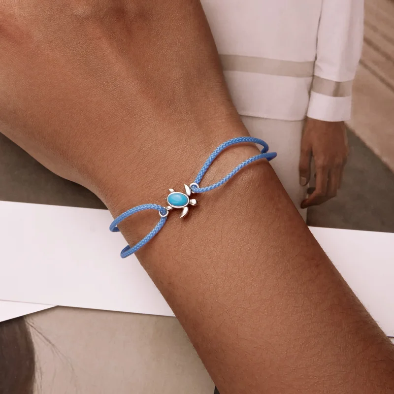 (afbeelding voor) Pandora Style Blauwe schildpad Armband - SCB231 - Bekijken 6