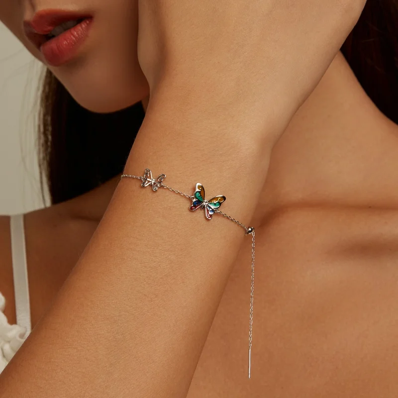 (afbeelding voor) Pandora Style Briljante vlinder Armband - SCB228 - Bekijken 8