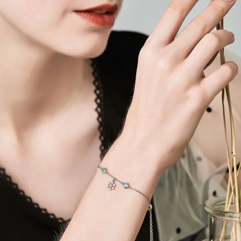 (afbeelding voor) Pandora Style Dansende Sneeuwvlok Sliding Armband - BSB001 - Bekijken 6