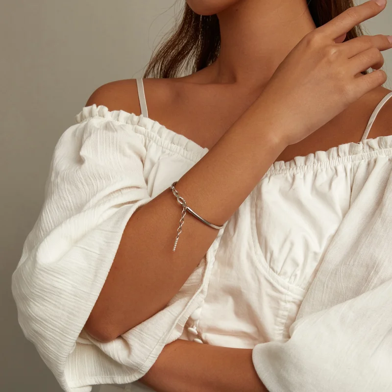 (afbeelding voor) Pandora Style Eenvoudig en oneindig Armband - BSB085 - Bekijken 6