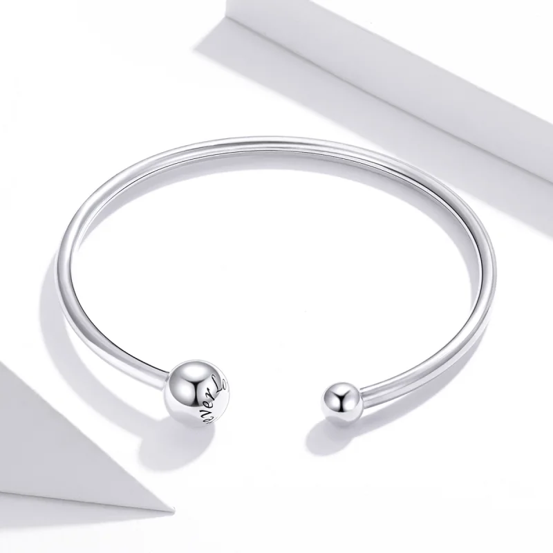 (afbeelding voor) Pandora Style Eenvoudig uitrekken Open Bangle - SCB198 - Bekijken 2