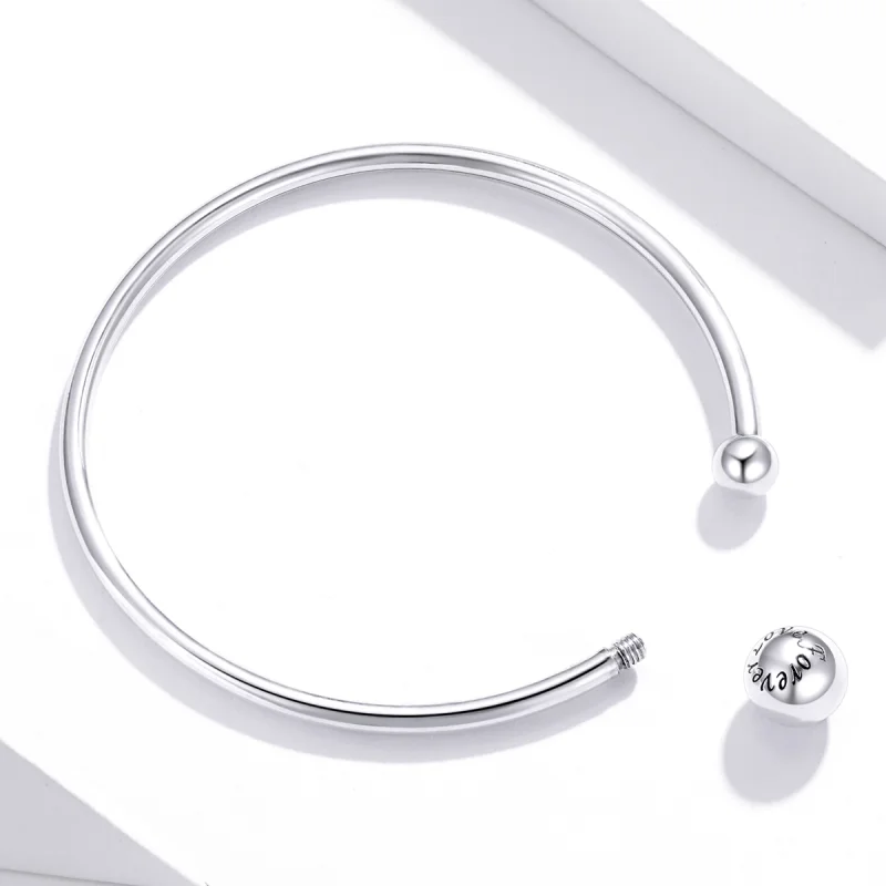 (afbeelding voor) Pandora Style Eenvoudig uitrekken Open Bangle - SCB198 - Bekijken 3
