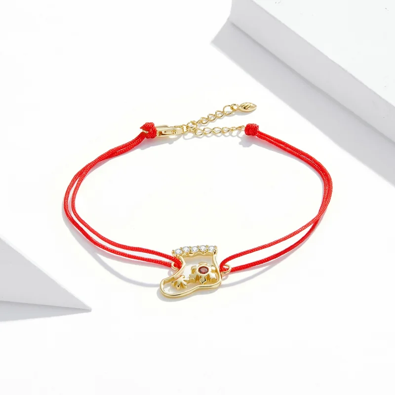 (afbeelding voor) Pandora Style Kerst sokken Armband - SCB225 - Bekijken 2