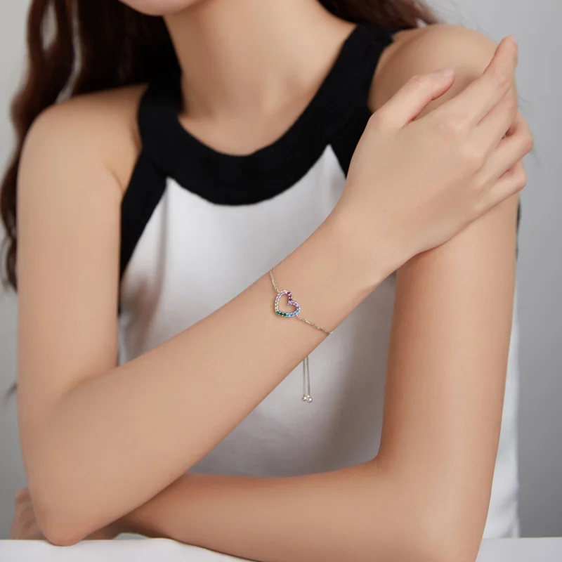 (afbeelding voor) Pandora Style liefde honingraat Sliding Armband - SCB216 - Bekijken 5