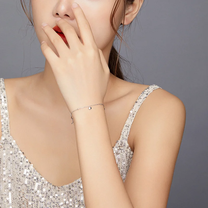 (afbeelding voor) Pandora Style Liefdevol hart Sliding Armband - SCB191 - Bekijken 6