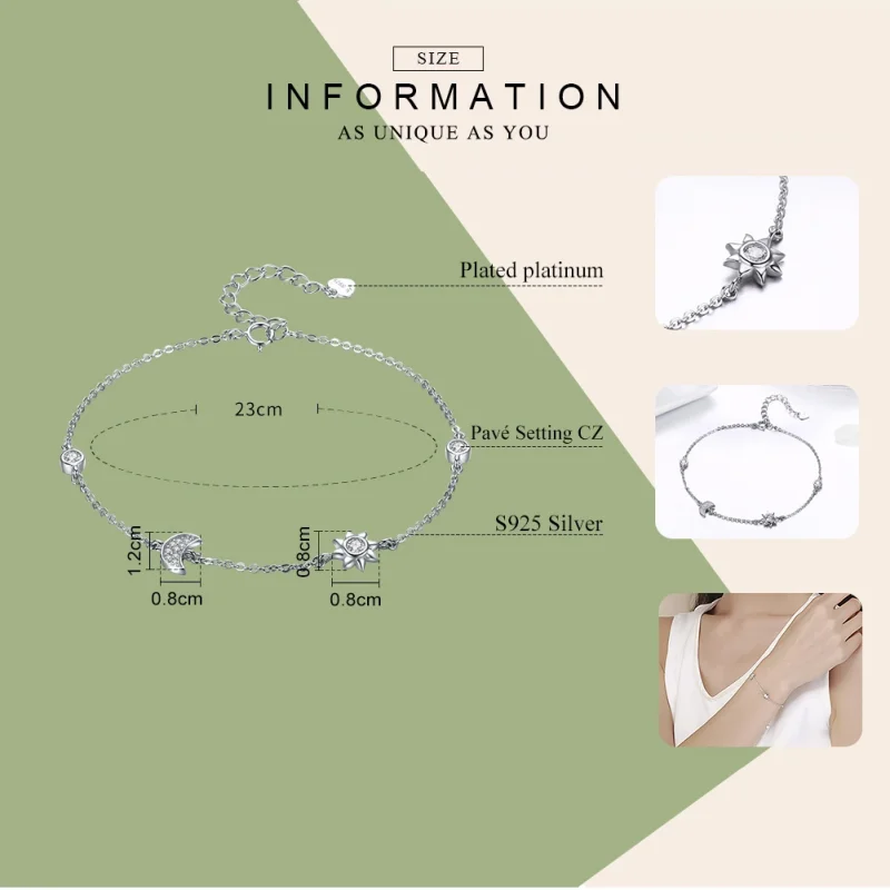 (afbeelding voor) Pandora Style Maan Zon En Sterren Armband - SCB081 - Bekijken 4