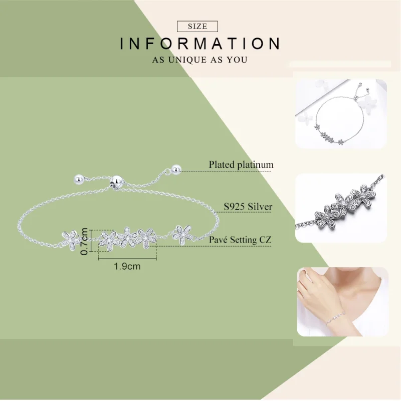 (afbeelding voor) Pandora Style Madeliefje Armband - SCB084 - Bekijken 6