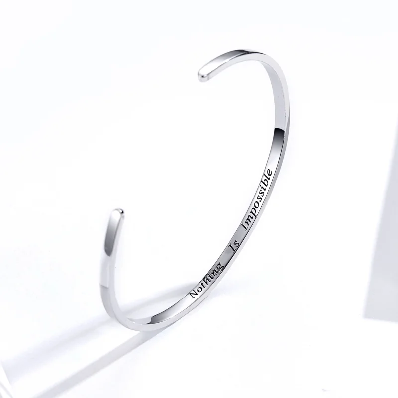 (afbeelding voor) Pandora Style Niets is onmogelijk Open Bangle - SCB160 - Bekijken 3