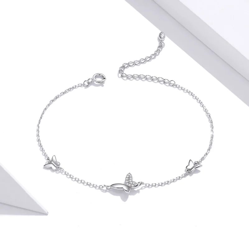 (afbeelding voor) Pandora Style Omringde vlinders Sliding Armband - SCB197 - Bekijken 2