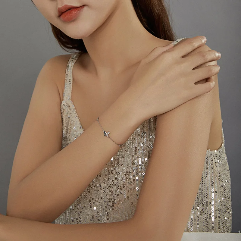 (afbeelding voor) Pandora Style Omringde vlinders Sliding Armband - SCB197 - Bekijken 6