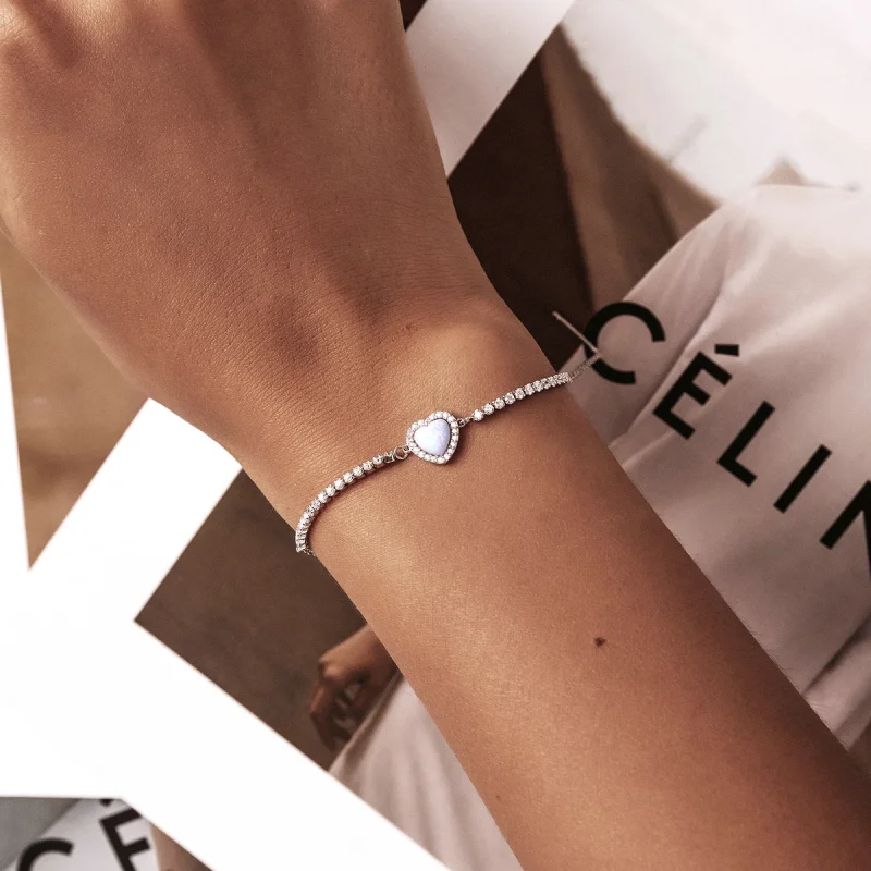 (afbeelding voor) Pandora Style Opaal Liefde Armband - BSB086 - Bekijken 11