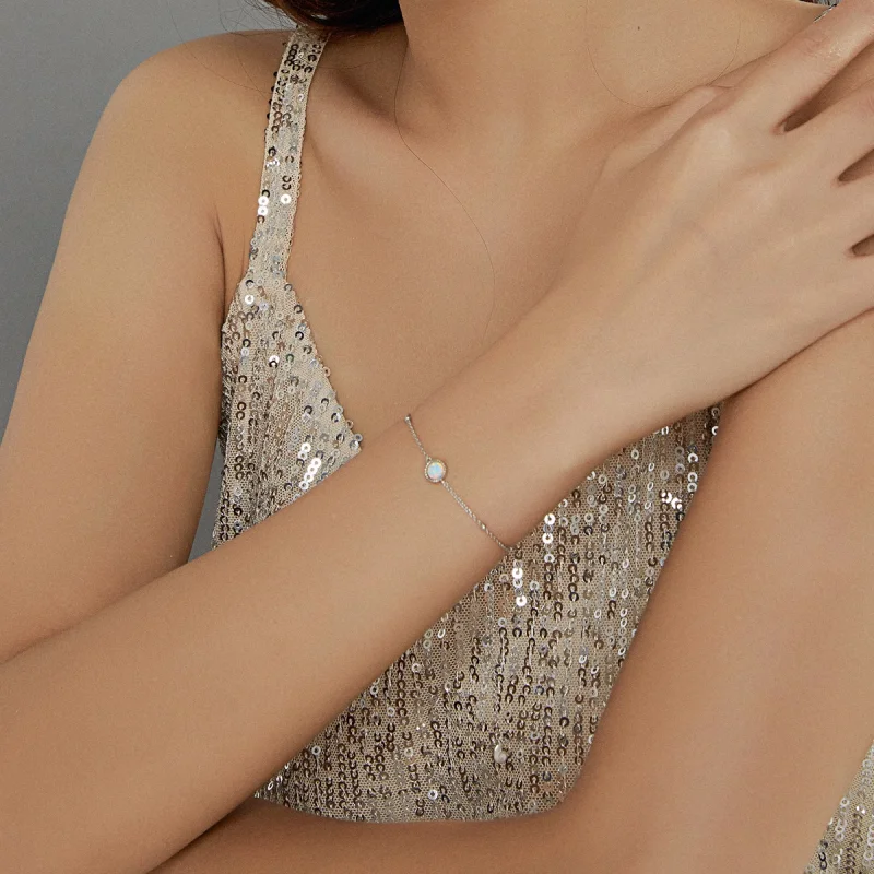 (afbeelding voor) Pandora Style Prachtige Opaal Sliding Armband - BSB054 - Bekijken 7