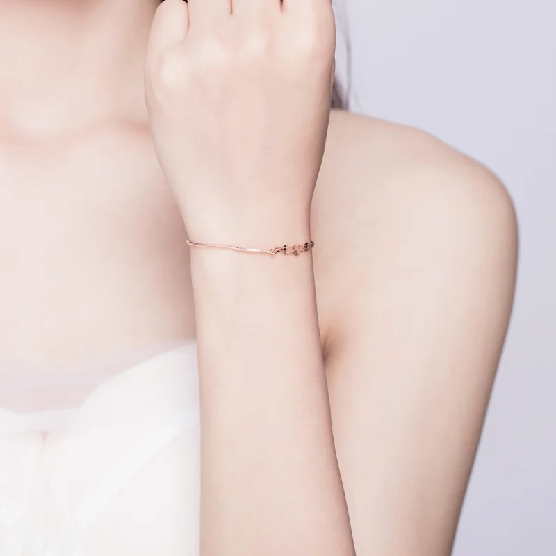 (afbeelding voor) Pandora Style Rose Eenvoudige lijn Armband - SCB149 - Bekijken 6