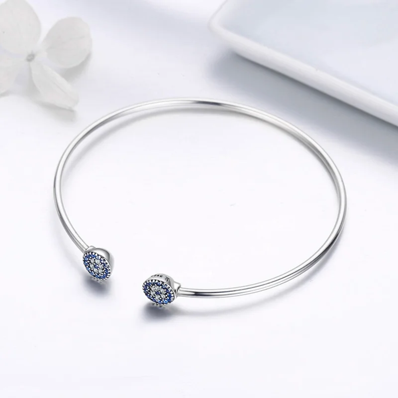 (afbeelding voor) Pandora Style Schijnende sterren Open Bangle - SCB058 - Bekijken 5