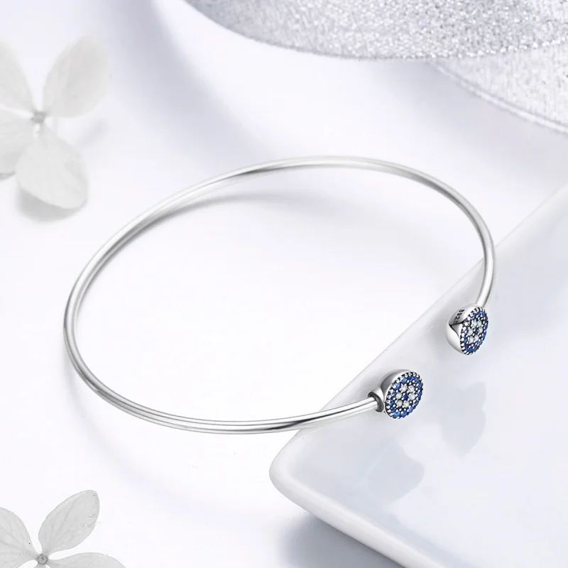 (afbeelding voor) Pandora Style Schijnende sterren Open Bangle - SCB058 - Bekijken 6