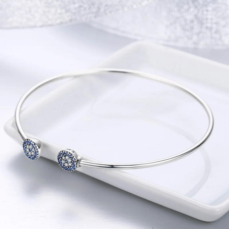 (afbeelding voor) Pandora Style Schijnende sterren Open Bangle - SCB058 - Bekijken 7