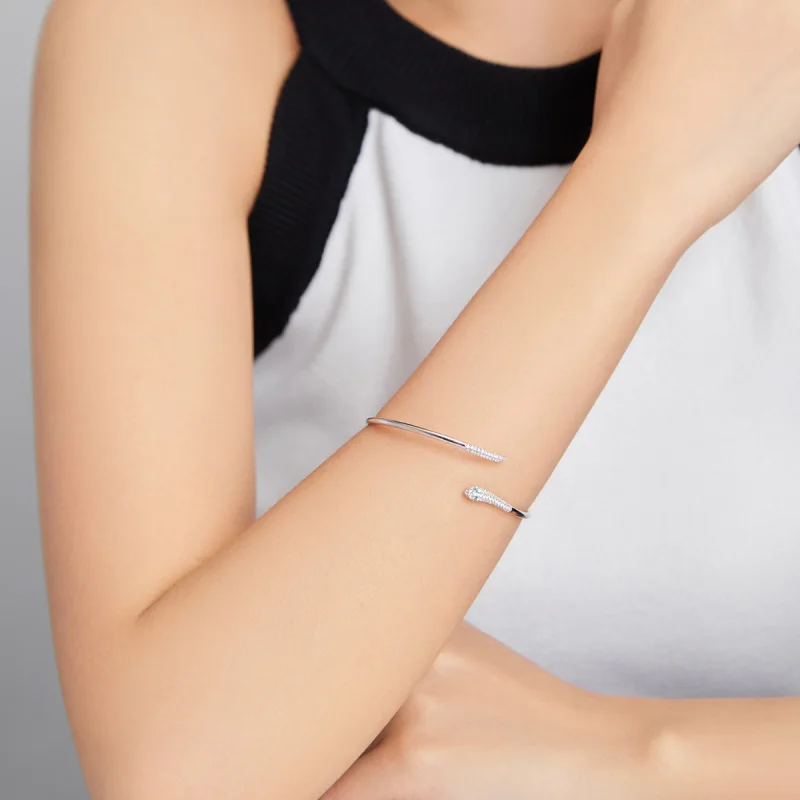 (afbeelding voor) Pandora Style Slang Open Bangle - SCB206 - Bekijken 5