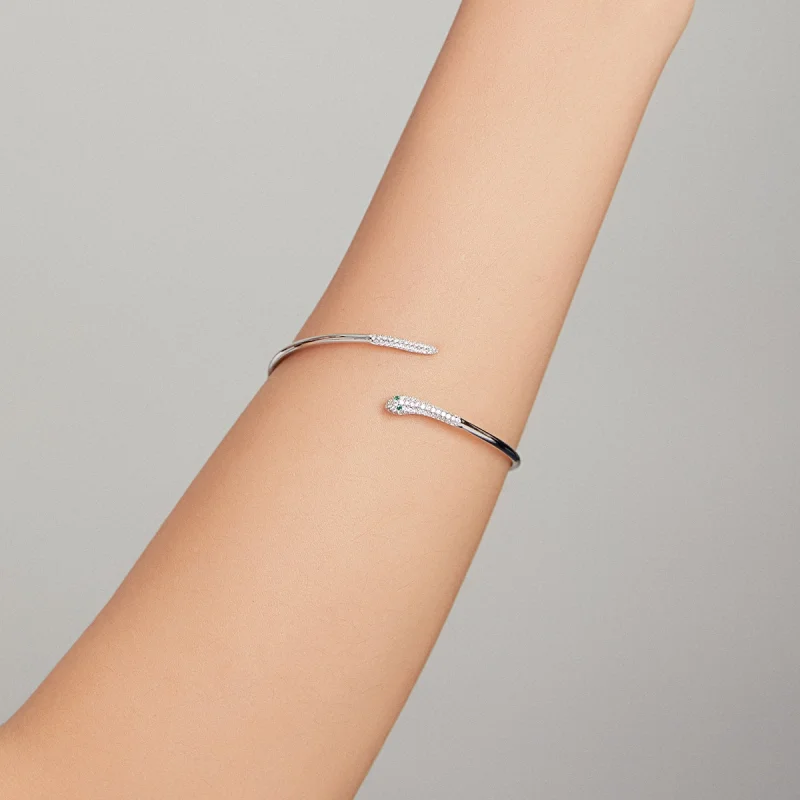 (afbeelding voor) Pandora Style Slang Open Bangle - SCB206 - Bekijken 7