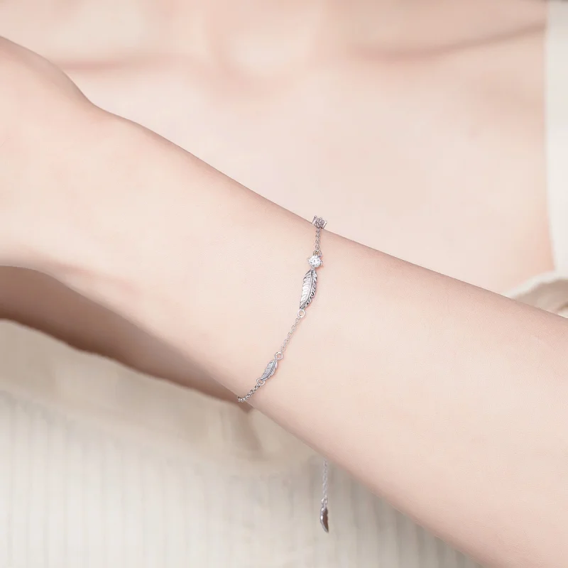 (afbeelding voor) Pandora Style Veer Armband - SCB133 - Bekijken 2