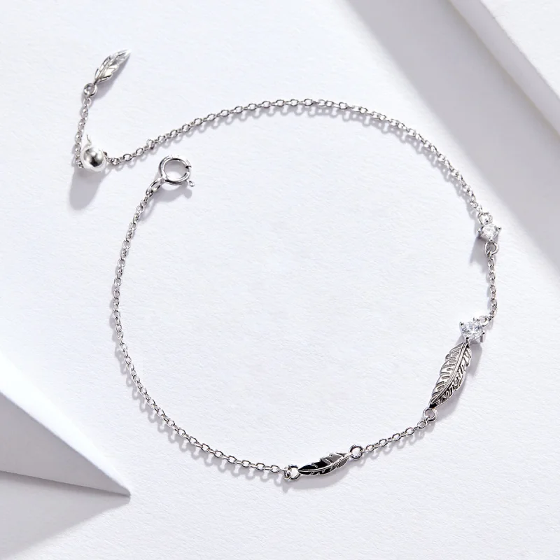(afbeelding voor) Pandora Style Veer Armband - SCB133 - Bekijken 3