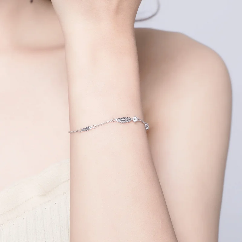 (afbeelding voor) Pandora Style Veer Armband - SCB133 - Bekijken 5