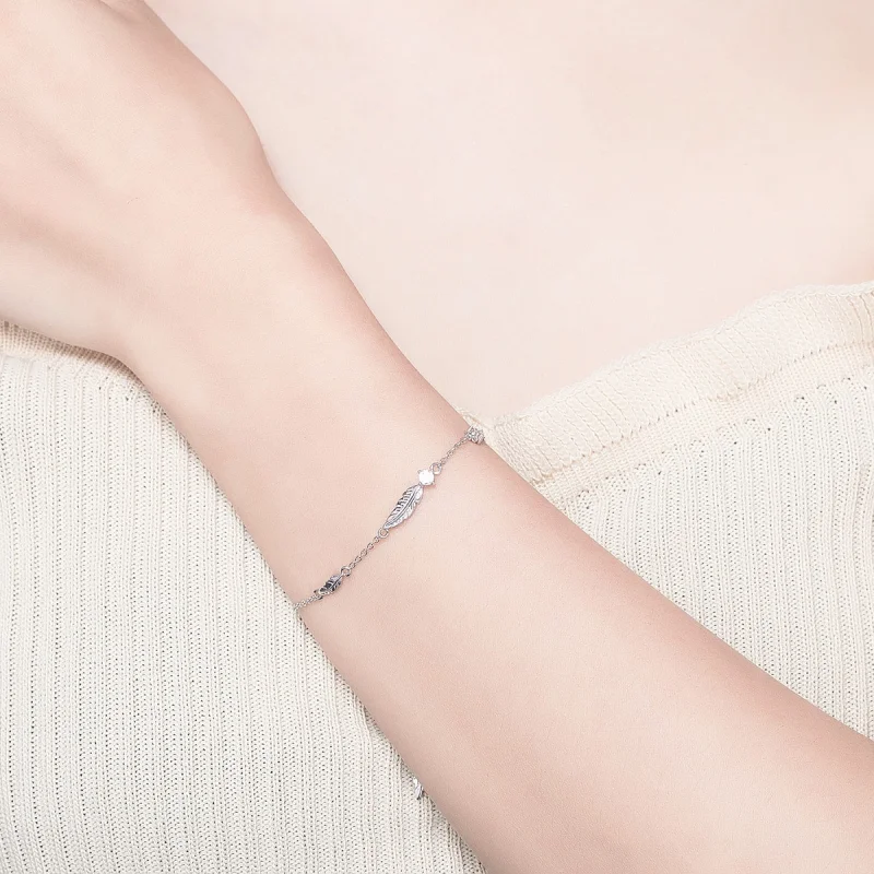 (afbeelding voor) Pandora Style Veer Armband - SCB133 - Bekijken 6