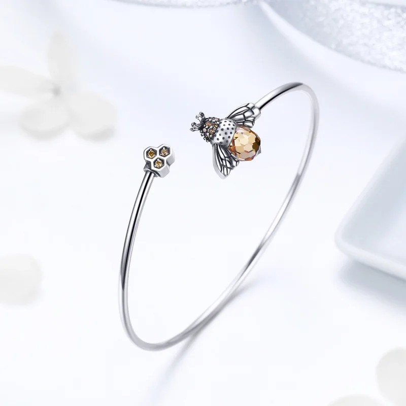 (afbeelding voor) Pandora Style Verhaal van de bij Open Bangle - SCB104 - Bekijken 5