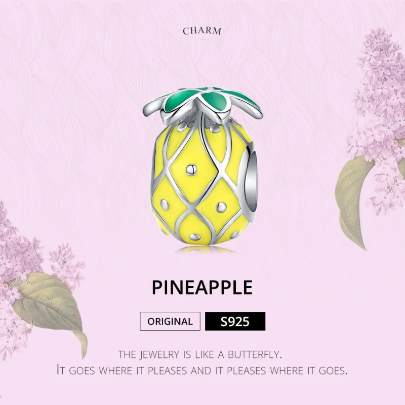 (afbeelding voor) Pandora Style Ananas Bedel - BSC128 - Bekijken 5