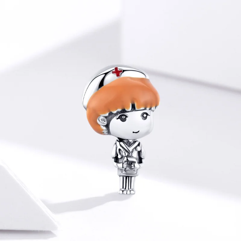 (afbeelding voor) Pandora Style Angel In White Verpleegster Rn Bedel - SCC1548 - Bekijken 3