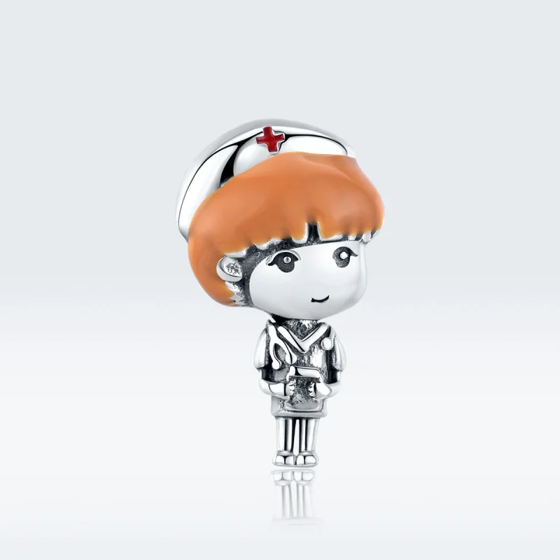 (afbeelding voor) Pandora Style Angel In White Verpleegster Rn Bedel - SCC1548 - Bekijken 5