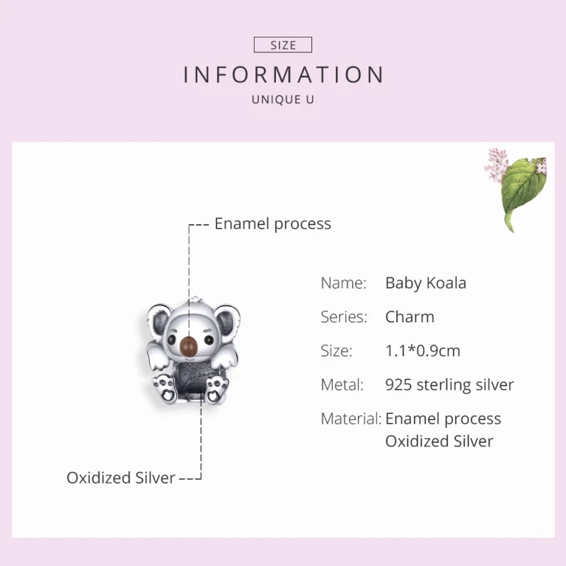 (afbeelding voor) Pandora Style Baby Koala Bedel - SCC1304 - Bekijken 4