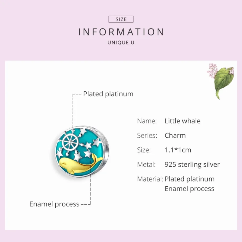 (afbeelding voor) Pandora Style Baby Walvis Bedel - SCC1296 - Bekijken 2