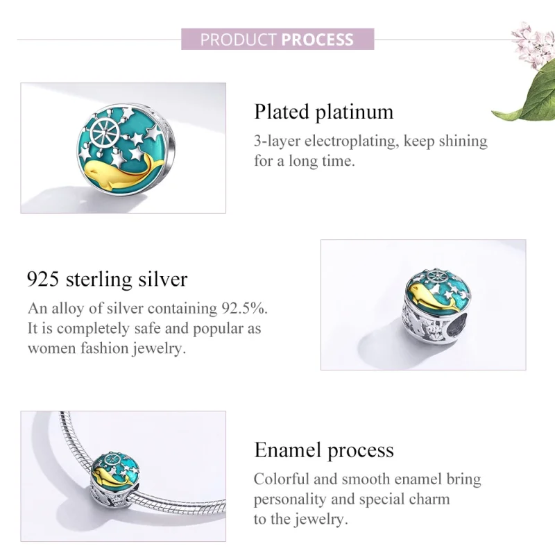 (afbeelding voor) Pandora Style Baby Walvis Bedel - SCC1296 - Bekijken 3