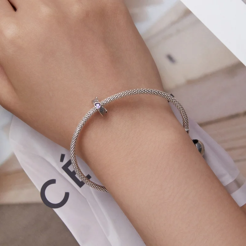 (afbeelding voor) Pandora Style Beschermhart Spacer Bedel - BSC677 - Bekijken 6