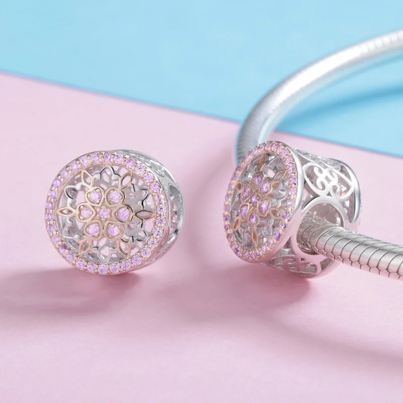 (afbeelding voor) Pandora Style Bicolor De bloem van de bloem Bedel - SCC923 - Bekijken 4