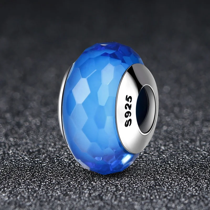 (afbeelding voor) Pandora Style Blauw Facet Murano Glas Kraal Bedel - SCZ037 - Bekijken 2