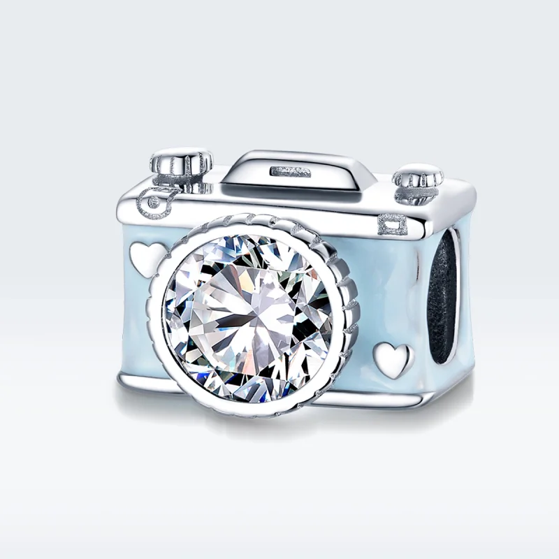 (afbeelding voor) Pandora Style Blauwe camera Bedel - BSC264 - Bekijken 5