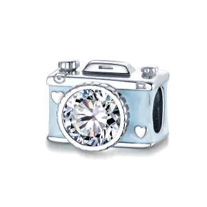 (afbeelding voor) Pandora Style Blauwe camera Bedel - BSC264