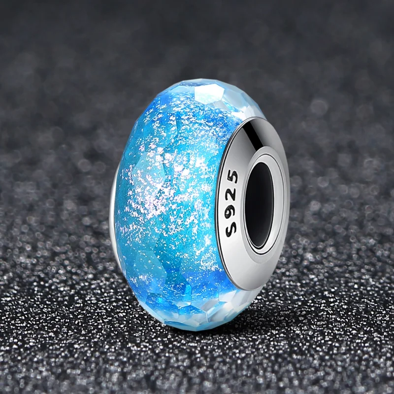 (afbeelding voor) Pandora Style Blauwe Murano Glaskraal Bedel - SCZ054 - Bekijken 2