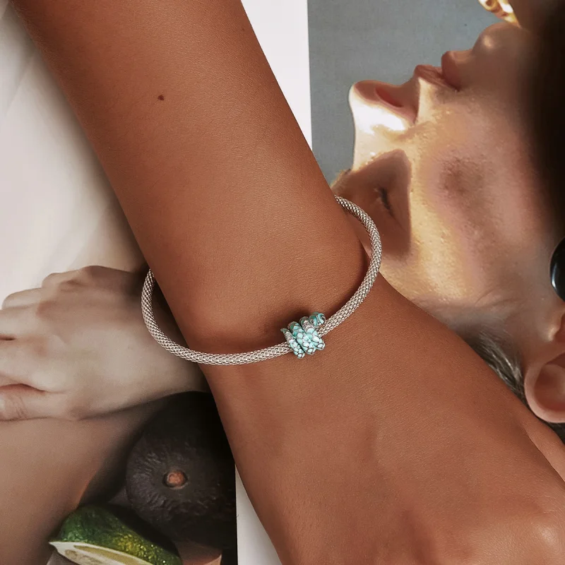 (afbeelding voor) Pandora Style Blauwe Slang Bedel - BSC576 - Bekijken 5