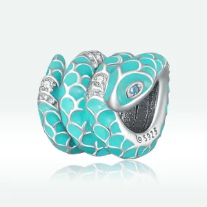 (afbeelding voor) Pandora Style Blauwe Slang Bedel - BSC576