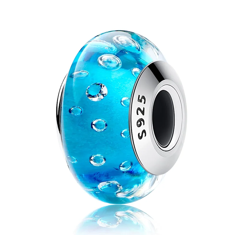 (afbeelding voor) Pandora Style Blauwe trend met Muranoglas met schroefdraad Bedel - SCZ029 - Bekijken 2
