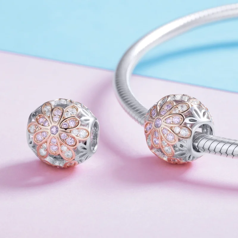 (afbeelding voor) Pandora Style Bloemen Bedel - SCC922 - Bekijken 4
