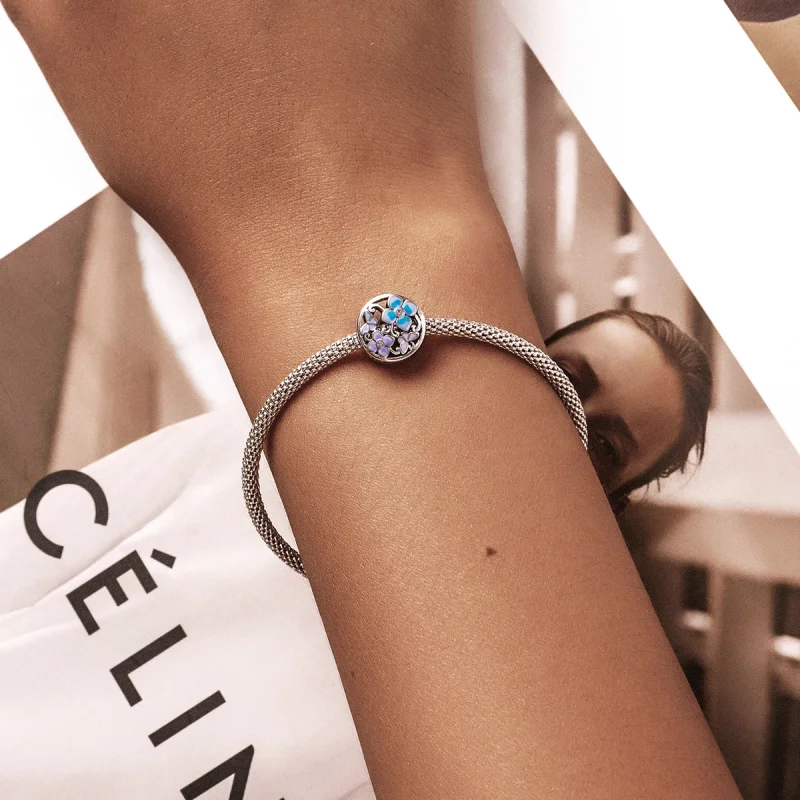 (afbeelding voor) Pandora Style Bloemen en vlinders Bedel - SCC2061 - Bekijken 5