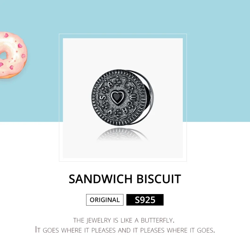 (afbeelding voor) Pandora Style Broodje Koekje Bedel - BSC352 - Bekijken 6